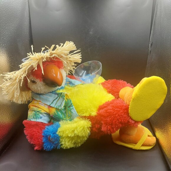 2010 Mills Animated Singing Parrot Plush Toy Don't Worry Be Happy Works - Picture 1 of 7